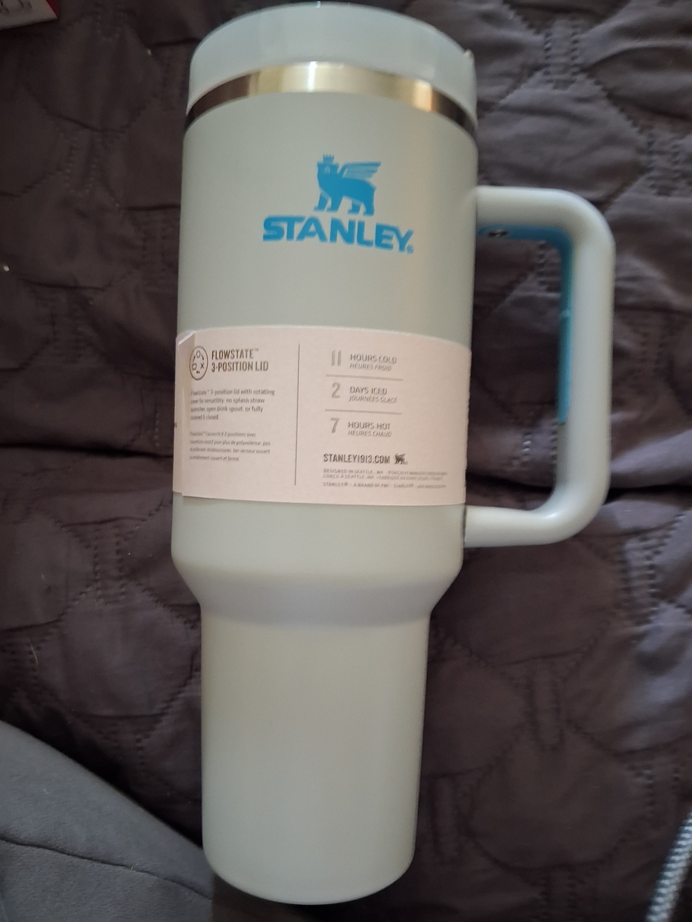 Stanley Sage Green Travel Tumbler with Handle